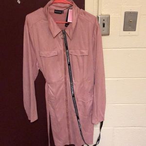 A dusty pink mini dress from pretty little things